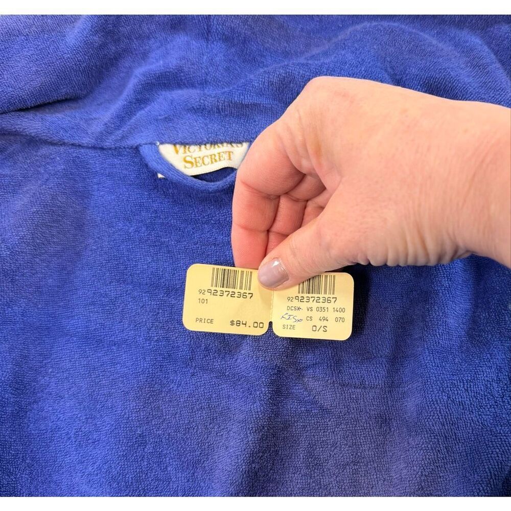 NWT Vintage Gold Label Victoria’s Secret Floral Bathrobe Lined Belted w Pockets - Picture 3 of 8